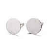 925 Sterling Silver Flat Pad  Stud Earring Findings STER-K167-045F-S-8