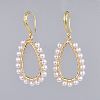Brass & ABS Plastic Imitation Pearl Dangle Earrings EJEW-JE03417-1