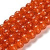 Spray Painted Crackle Glass Beads Strands CCG-Q001-10mm-09-1