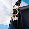 1Pc DIY Alloy Rhinestone Spring Gate Rings Keychains FIND-TA0008-54B-G-5