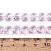 Baking Paint Transparent Glass Beads Strands DGLA-N021-01A-04-4