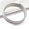 304 Stainless Steel Spring Multi-strand Bangles for Women BJEW-Z086-01P-02-2