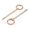 Ion Plating(IP) 304 Stainless Steel Split Key Ring Clasps STAS-L226-009A-RG-2