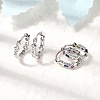 Brass Micro Pave Cubic Zirconia Hoop Earrings EJEW-P322-02P-1