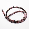 Natural Rhodonite Beads Strands G-G735-10-4mm-3