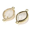 Natural Quartz Crystal Faceted Horse Eye Connector Charms G-G181-07G-09-2