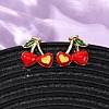Brass Micro Pave Cubic Zirconia Stud Earrings LS-EJEW-D328-01G-01-2