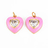 Brass Enamel Pendants KK-T013-15E-NF-1