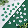   60Pcs 2 Colors Imitation Jade Glass Pendants GLAA-PH0001-96-3