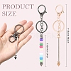 10Pcs Alloy Bar Beadable Keychain for Jewelry Making DIY Crafts KEYC-YW0001-29RG-3