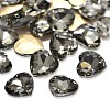 Faceted Heart Glass Pointed Back Rhinestone Cabochons RGLA-A020-12x12mm-S21-1