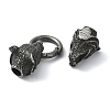 Tibetan Style 304 Stainless Steel Spring Gate Rings FIND-Z046-02AS-02-3