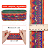 Ethnic Style Embroidery Polyester Ribbon OCOR-WH0047-84A-2