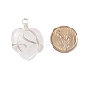 Natural Quartz Crystal Pendants PALLOY-JF01663-06-4