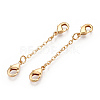 Brass Cable Chain Chain Extender KK-ZX024-37G-A-2