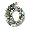 Natural Tree Agate Round Gemstone Beads Strands G-R255-8mm-5