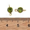 SHEGRACE Brass Pave Cubic Zirconia Flat Round Connector Charms XGRQ2O473-435D-G-3