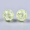Transparent Crackle Acrylic Round Beads Strands CCG-R002-12mm-07-1