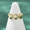 Brass Adjustable Open Cuff Rings for Women RJEW-R032-03G-1