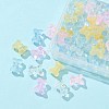 50Pcs Electroplate Transparent Glass Bead EGLA-FS0001-34-4