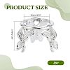 Zinc Alloy Crystal Sphere Stand ODIS-WH0816-004P-2