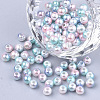 Rainbow ABS Plastic Imitation Pearl Beads OACR-Q174-6mm-05-1