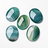 Natural Green Agate Cabochons X-G-F296-08-30x40mm-1