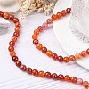 Natural Fire Crackle Agate Beads Strands G-G212-8mm-10-5