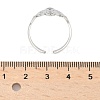 Non-Tarnish 304 Stainless Steel Witch Knot Open Cuff Rings for Women AJEW-U005-01P-4