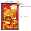 Vintage Metal Tin Sign AJEW-WH0157-034-2