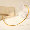 Simple 304 Stainless Steel Flat Cuff Choker Necklaces Fashion Jewelry for Women RC6869-1-1