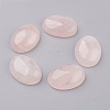 Natural Rose Quartz Flat Back Cabochons G-G741-18x25mm-21-1