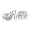 Brass Cubic Zirconia Charms ZIRC-C022-10P-2