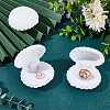 3Pcs Shell Shaped Velvet Jewelry Storage Boxes AJEW-SC0002-94-4