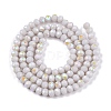 Electroplate Opaque Solid Color Glass Beads Strands EGLA-A044-P4mm-L19-2