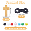 DIY Round & Cross Pendant Necklace Making Kits DIY-DC0004-02A-2