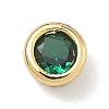Flat Round Brass Micro Pave Cubic Zirconia Cabochons KK-P345-13G-A07-1