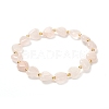 Heart Beads Stretch Bracelet for Girl Women BJEW-JB06938-01-1