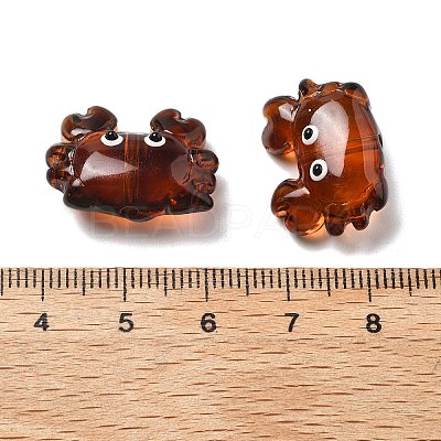 Transparent Glass Enamel Beads LAMP-V001-08H-1