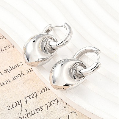 Nuggets Brass Hoop Earrings for Women EJEW-U057-06B-02P-1