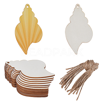 Animal Theme Unfinished Blank Wooden Pendants Set for Painting Arts WOOD-WH0124-26G-1