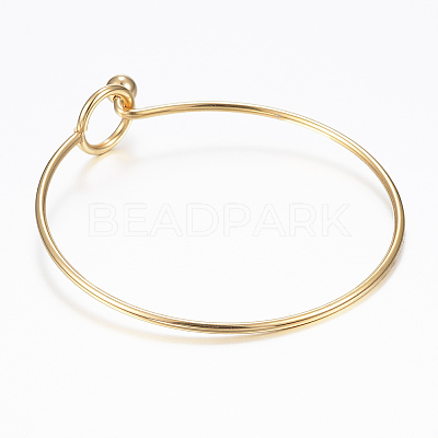 304 Stainless Steel Bangle X-BJEW-H530-01G-1