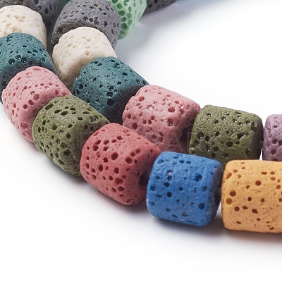 Natural Lava Rock Beads Strands G-F671-04A-15-1