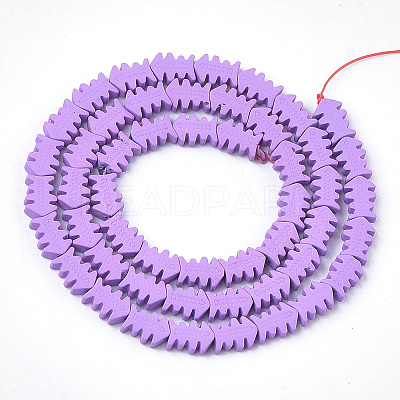 Spray Painted Non-magnetic Synthetic Hematite Beads Strands G-T116-13-09-1
