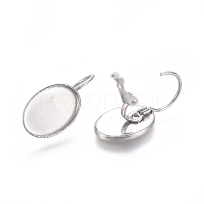 Tarnish Resistant 304 Stainless Steel Leverback Earring Findings X-STAS-E474-08P-1