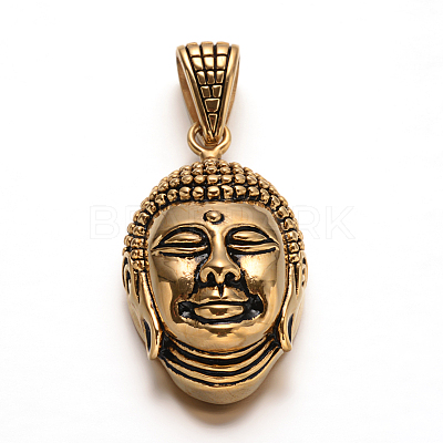 Buddha 304 Stainless Steel Steel Pendants STAS-M222-15AG-1