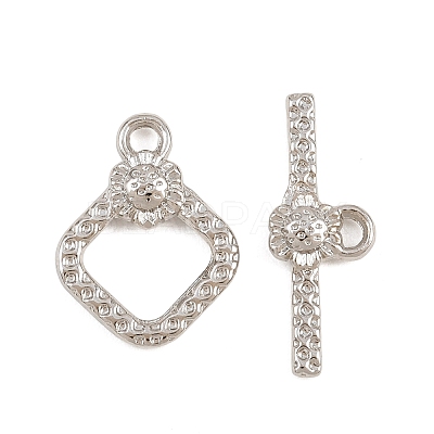 Brass Toggle Clasps KK-G548-34D-P-1