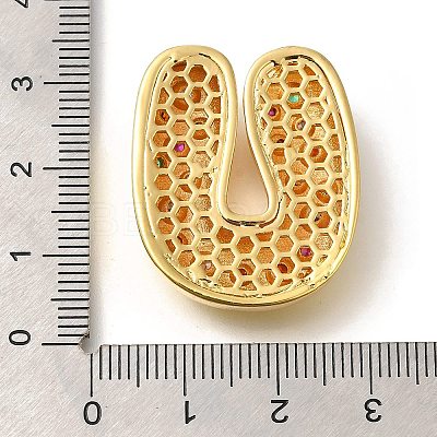 Brass Cubic Zirconia Pendants KK-M295-13G-U-1