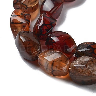 Natural Dragon Veins Agate Beads Strands G-G172-01P-1