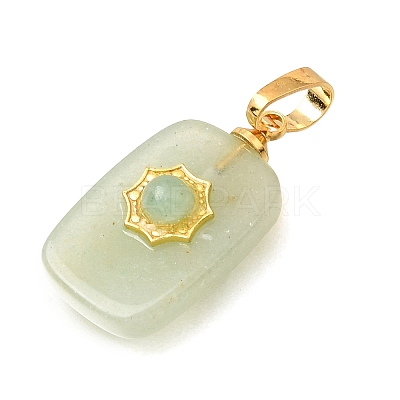 Natural Green Aventurine Pendants G-T151-02J-1